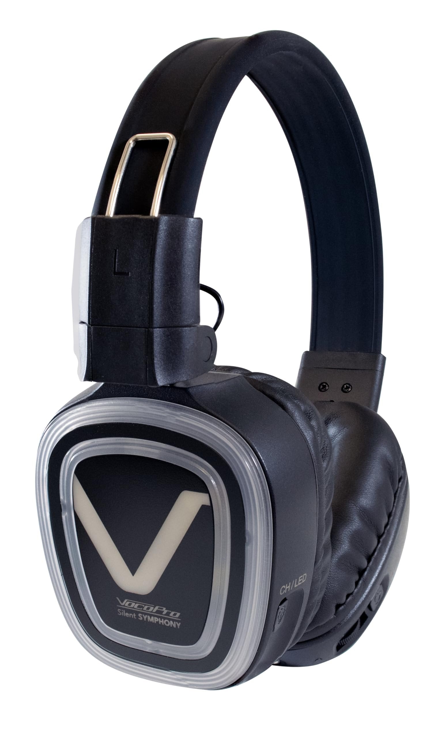 VocoPro S-Headphone-PRO Long-Range UHF Wire Less Over Ear Headphone/Receiver for Silent Disco Silent Events and Assisted Listening