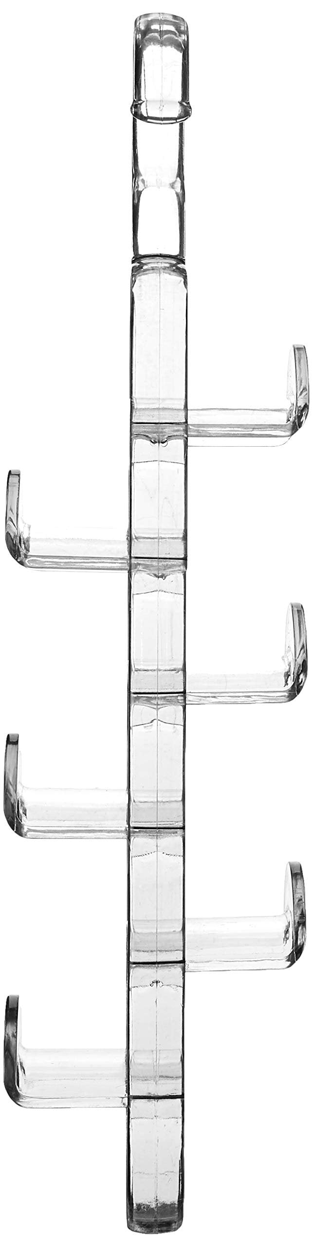 Spectrum Diversified Organizer, 6 Hooks for Handbags & Wristlets Vertical Purse Storage, Closet Accessory Hanger, Clear