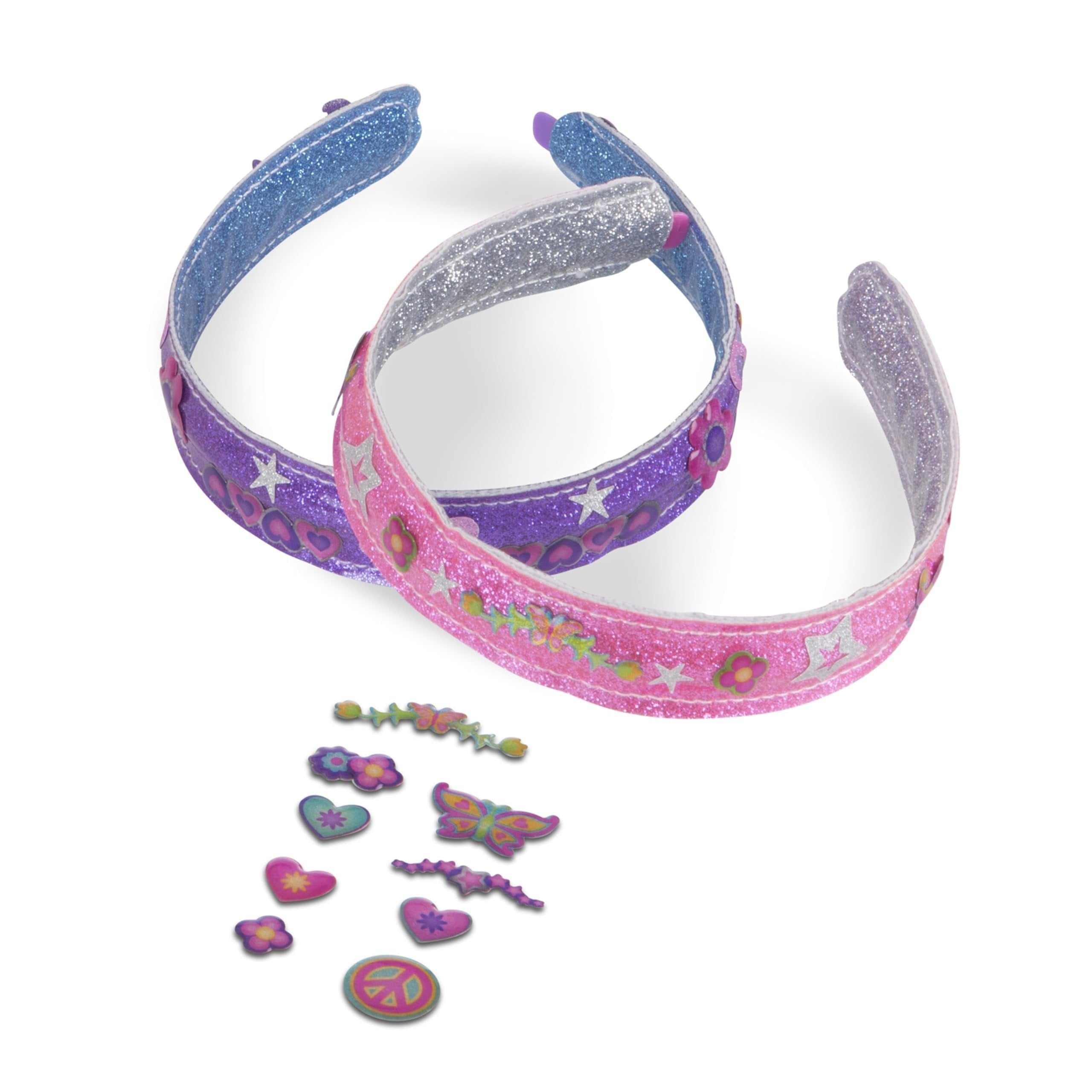 Melissa & Doug Design-Your-Own Headbands Jewelry-Making Kit with 50+ Stickers