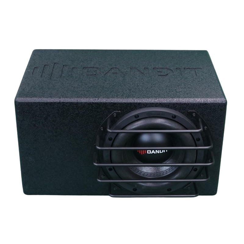DEEJAY LED BANDIT8 Despacito Single 8-inch Subwoofer in A Box Cabinet 750 Wrms 1500 Watts Peak with Grill Guard and Two Voice Coils 2 ohms Each