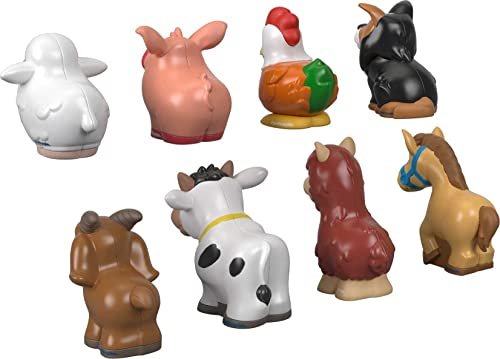 Fisher-Price Little People Toddler Toys Farm Animal Friends 8-Piece Figure Set for Pretend Play Ages 1+ Years