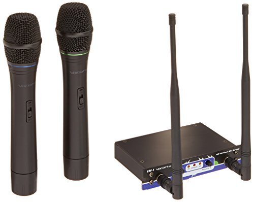 VocoPro VHF-MODULE-3 - Optional 2 Channel Wireless Mic Module, 2 Wireless Microphones Included, Compatible with: SOUNDMAN, CHAMPION-REC/RV, HERO-RV/REC,