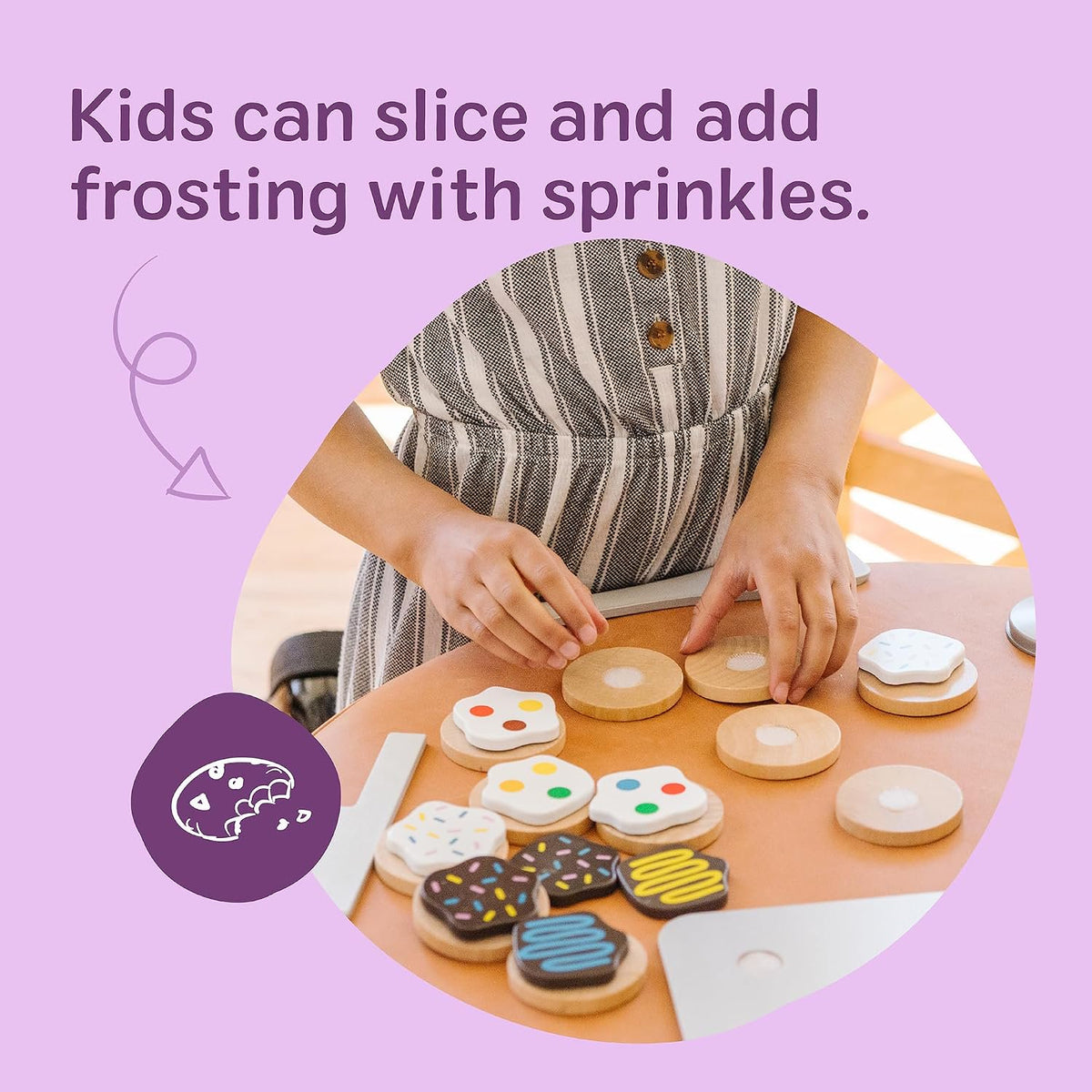 Melissa & Doug Slice & Bake Cookie Set Wooden Pretend Play Food Toys