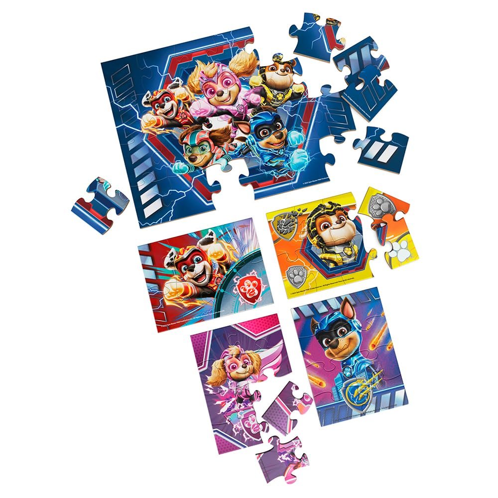 Paw Patrol 5-Pack Wood Puzzle - Join Chase, Marshall, and The Gang in Adventure