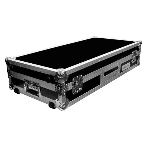 Marathon Flight Road Case MA-DJ12WLT-Standard Holds 2 Turntables In Standard Position 12-Inch Mixer with Low Profile Wheels and Laptop Shelf