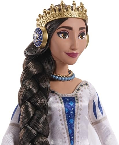 Mattel Disney Wish Toys, Queen Amaya of Rosas, Posable Fashion Doll with Removable Signature Outfit, Shoes & Accessories, Inspired by the Movie