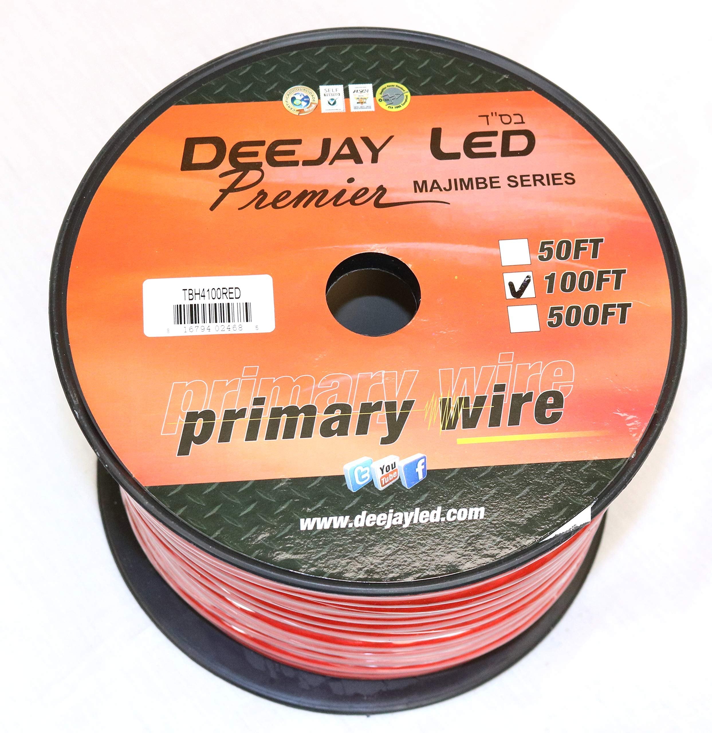 DEEJAYLED 4 Gauge 100ft Power Wire