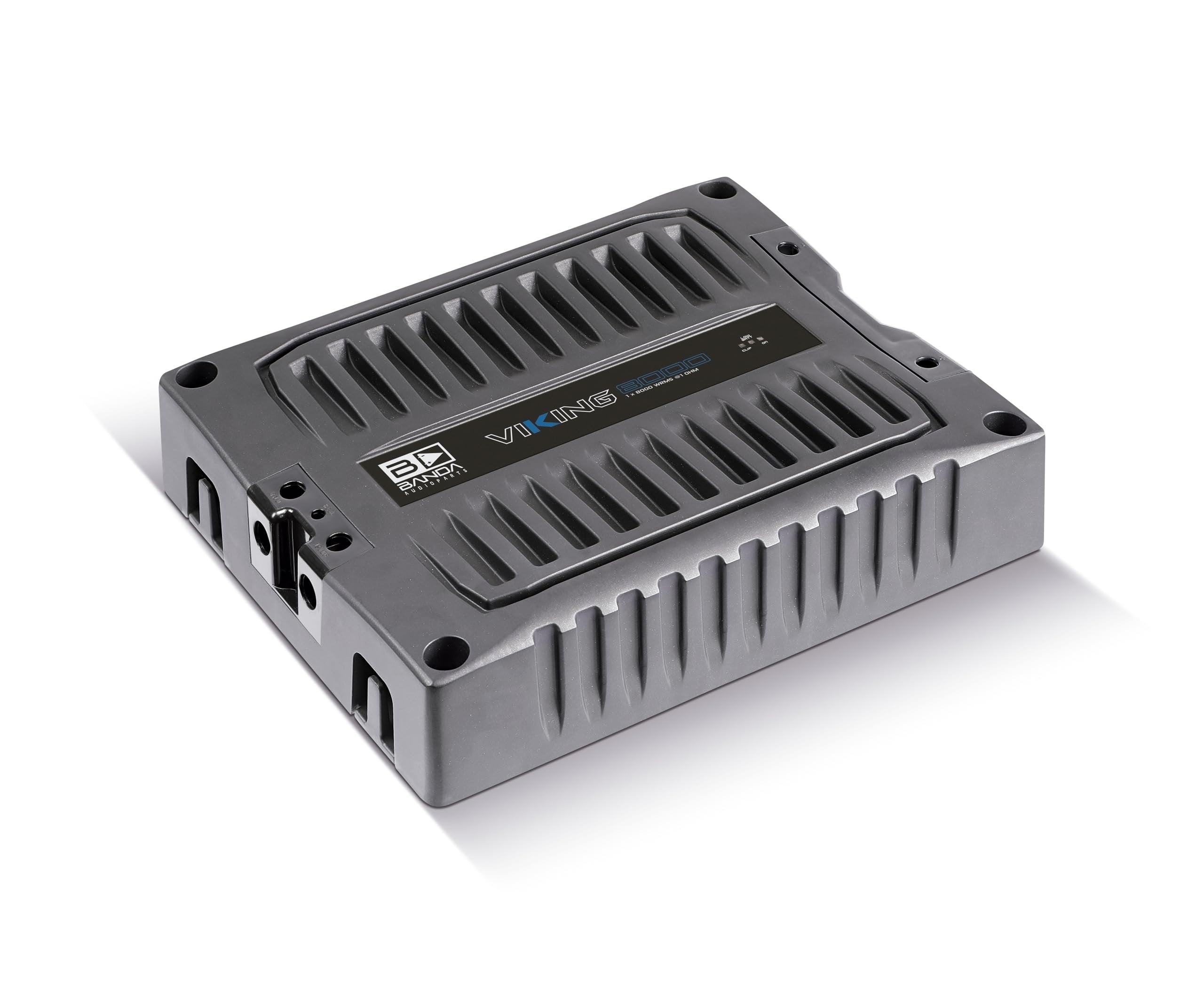 Banda 1-Channel Vehicle Audio Bass Amplifier - High-Powered Mono Bass Amplifier w/Subsonic Filter and Low Pass Filter Stable at 1 ohm, LED Indicators, Sound Specialization - BANDA VIKING8001