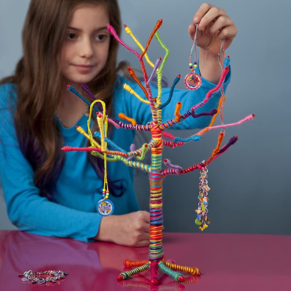 Craft-tastic – Yarn Tree Kit – Craft Kit Makes One 18" Tall Jewelry Organizer