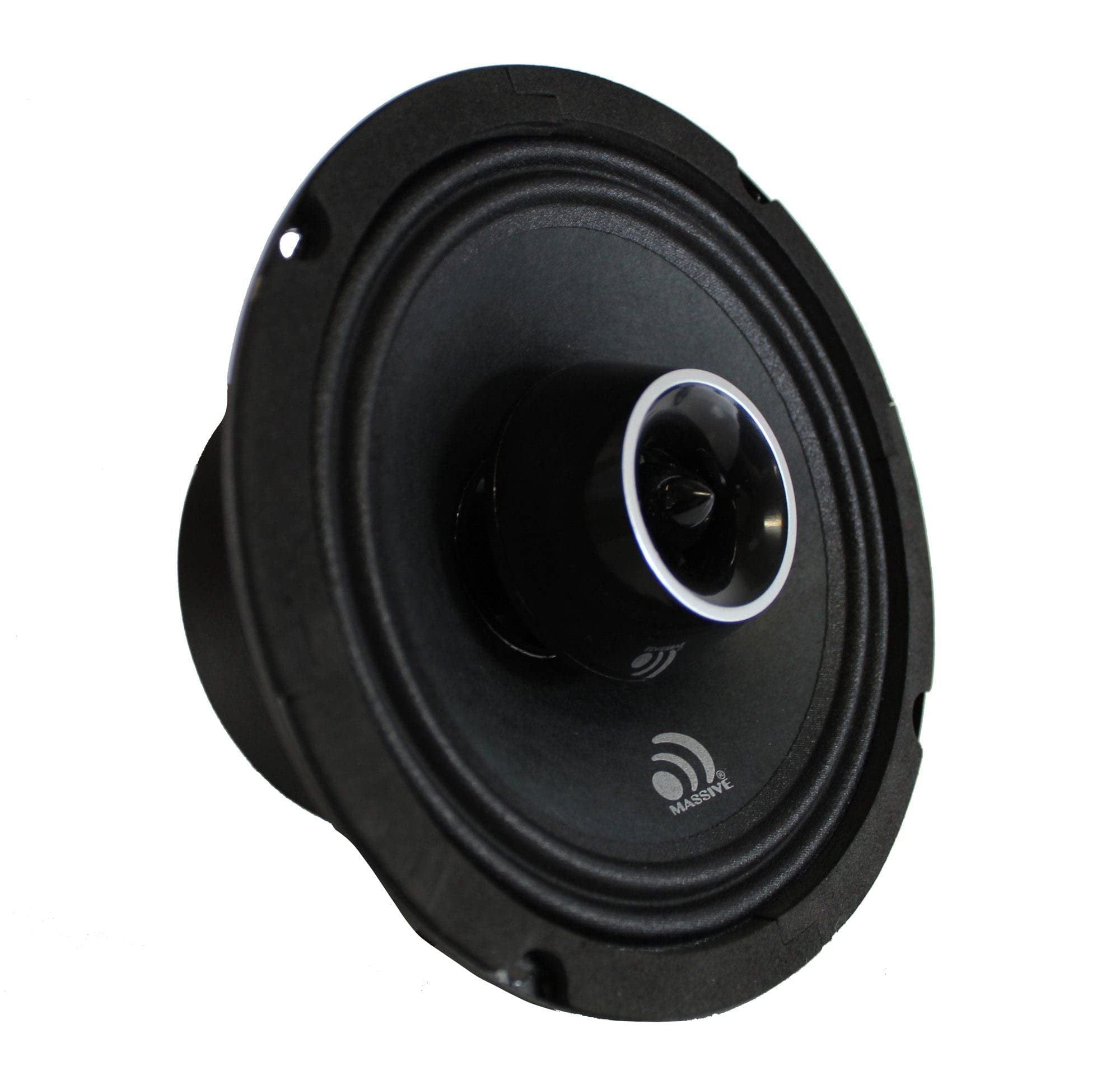Massive Audio P65X - 6 Inch / 6.5 Inch, 240 Watts Max / 120w RMS, 4 Ohm, PX Series, Pro Audio Coaxial Car Audio Speaker System (Sold as Each)