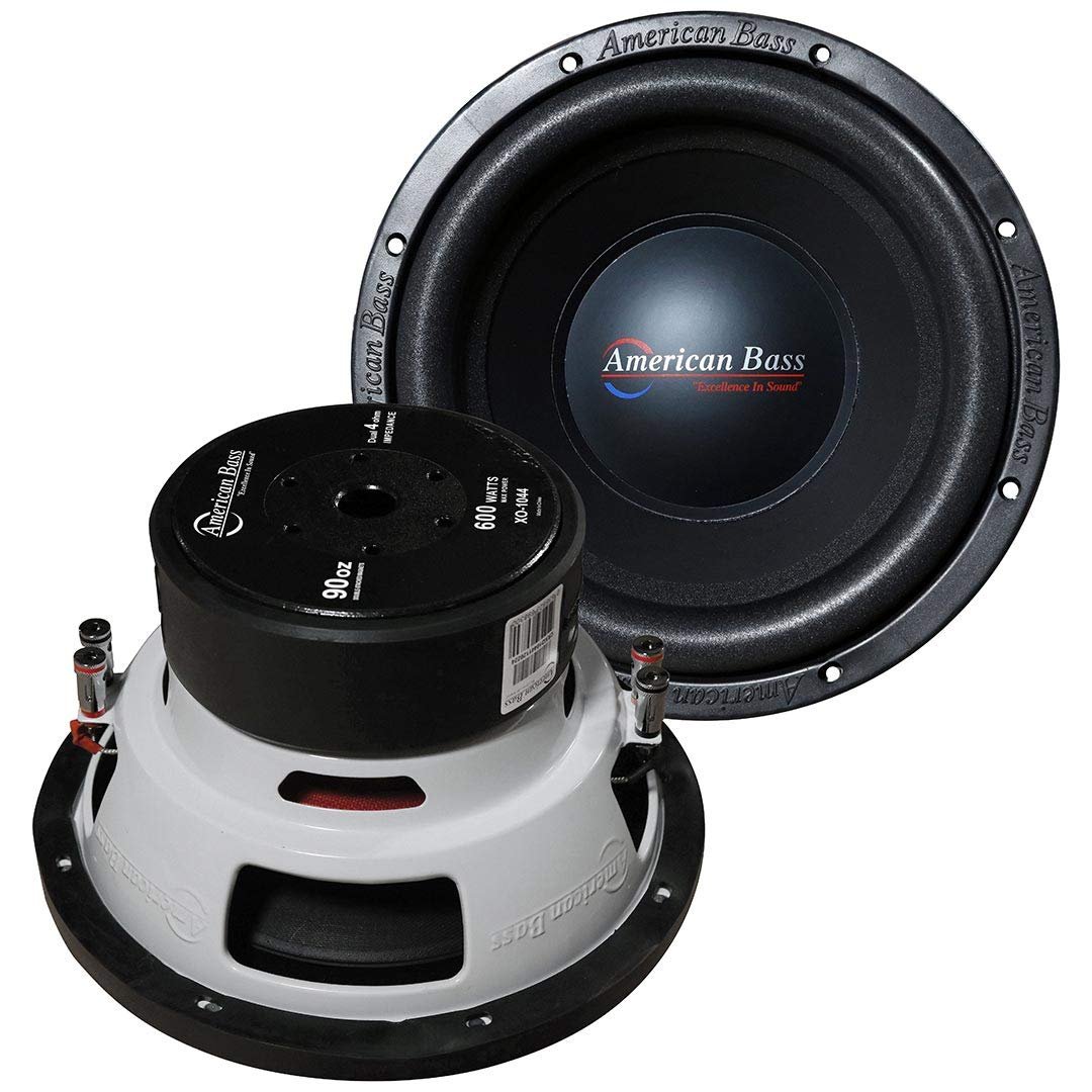 American Bass XD-1044 XD 10-inch Subwoofer 450 Watt RMS / 900 Watt Max Dual Voice Coil 4 Ohm Voice Coils 125 Oz Magnet