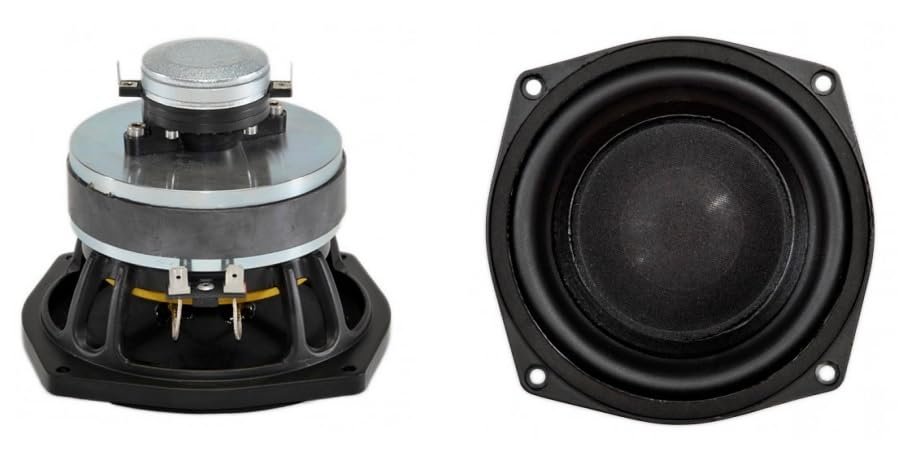 B&C Speakers 5FCX44-8 5-inch Professional Coaxial Speaker 100 Watts Rms 200 Watts Peak 8 Ohms Waterproof Front Side Motorcycle Car Pro Audio Sound Compact - ALT005FCX448