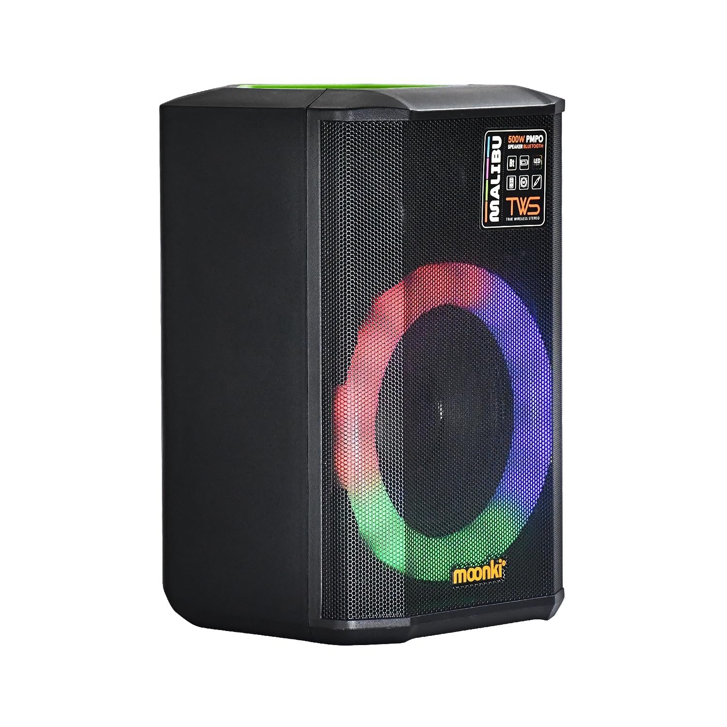 Moonki Sound Malibu - Portable Bluetooth Speaker for Party (Green)