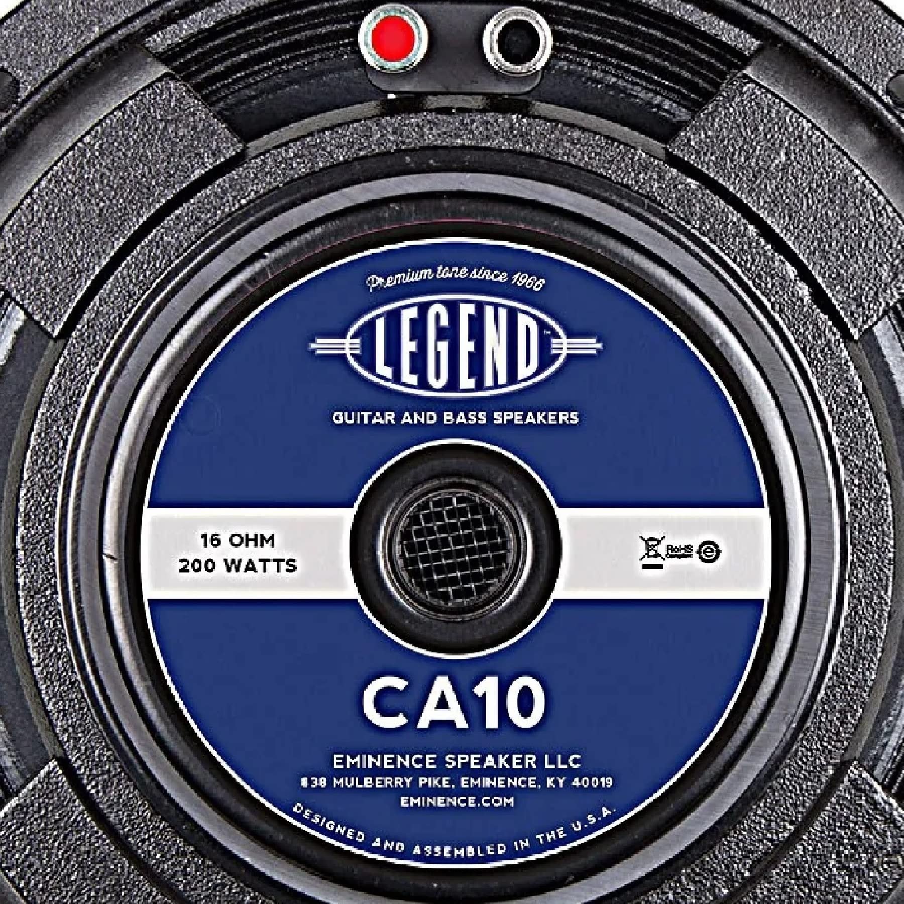 Eminence Legend 1058 10" Guitar Speaker, 75 Watts at 8 Ohms, Black