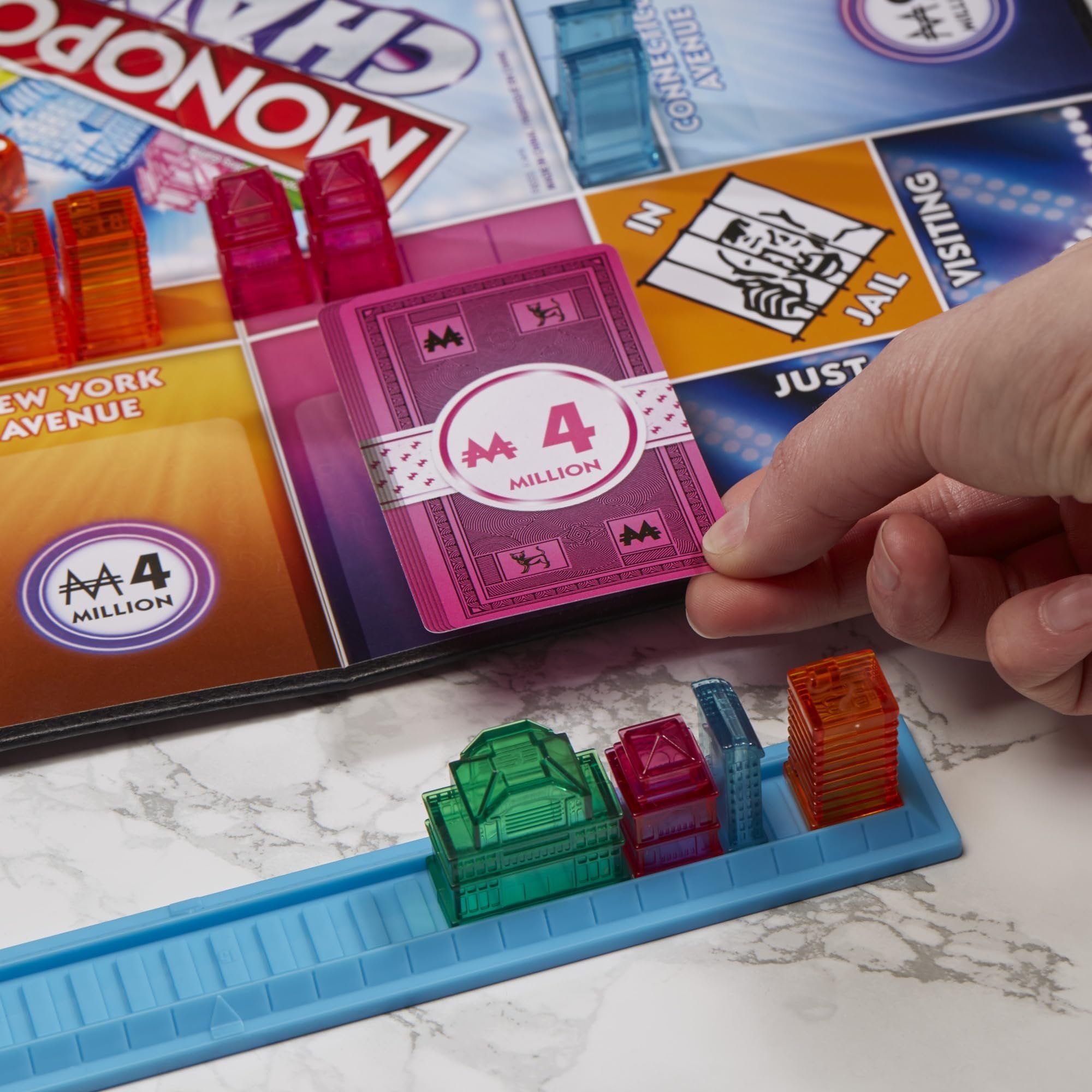Monopoly Chance Board Game for Adults and Kids | Fast-Paced Family Party Game | Ages 8+ | 2-4 Players | 20 Mins. Average (Amazon Exclusive)