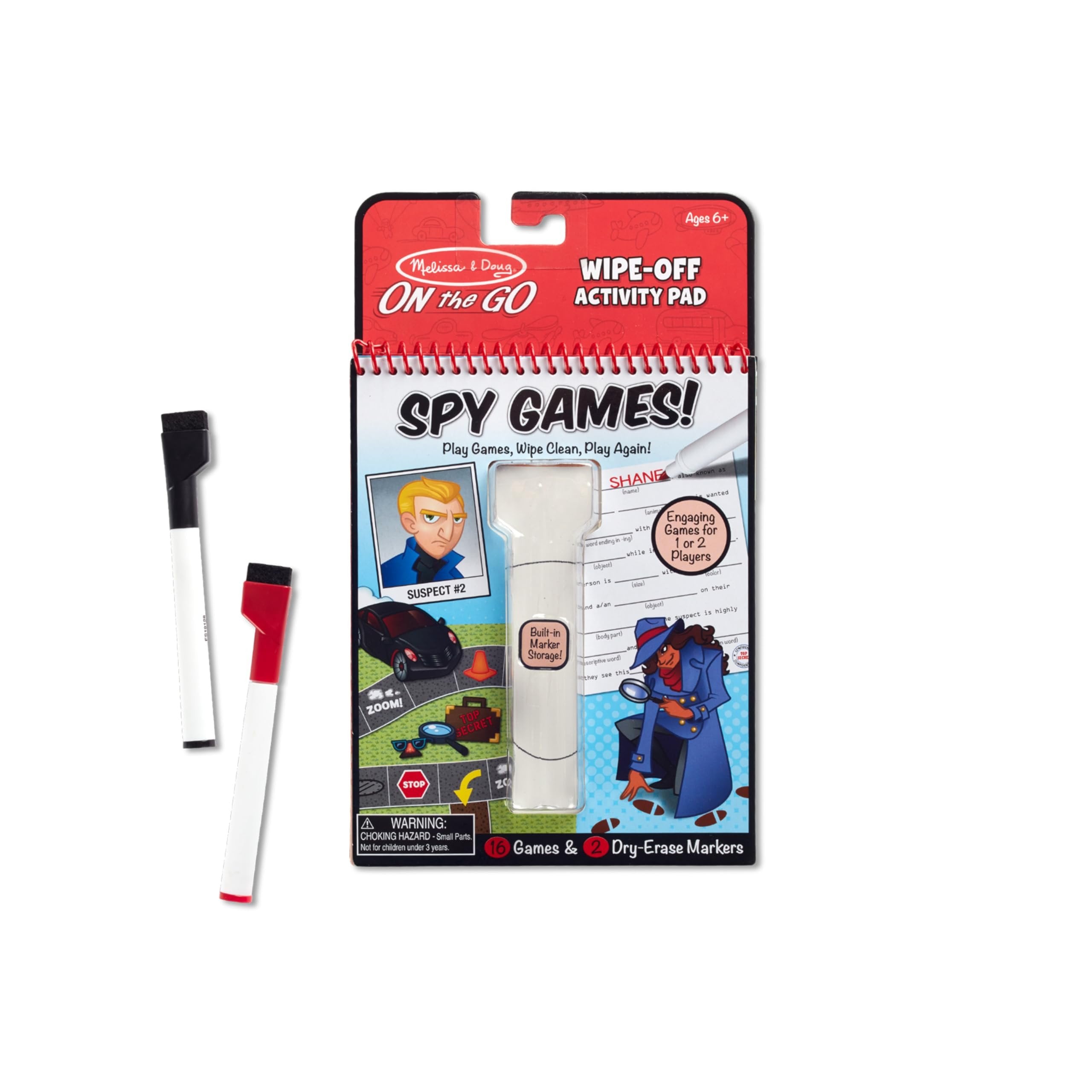Melissa & Doug Wipe-Off Activity Pad - Spy