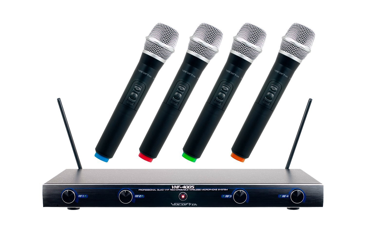 VocoPro VHF40052 Rechargeable VHF Wireless Mic Satellite Radio, Black