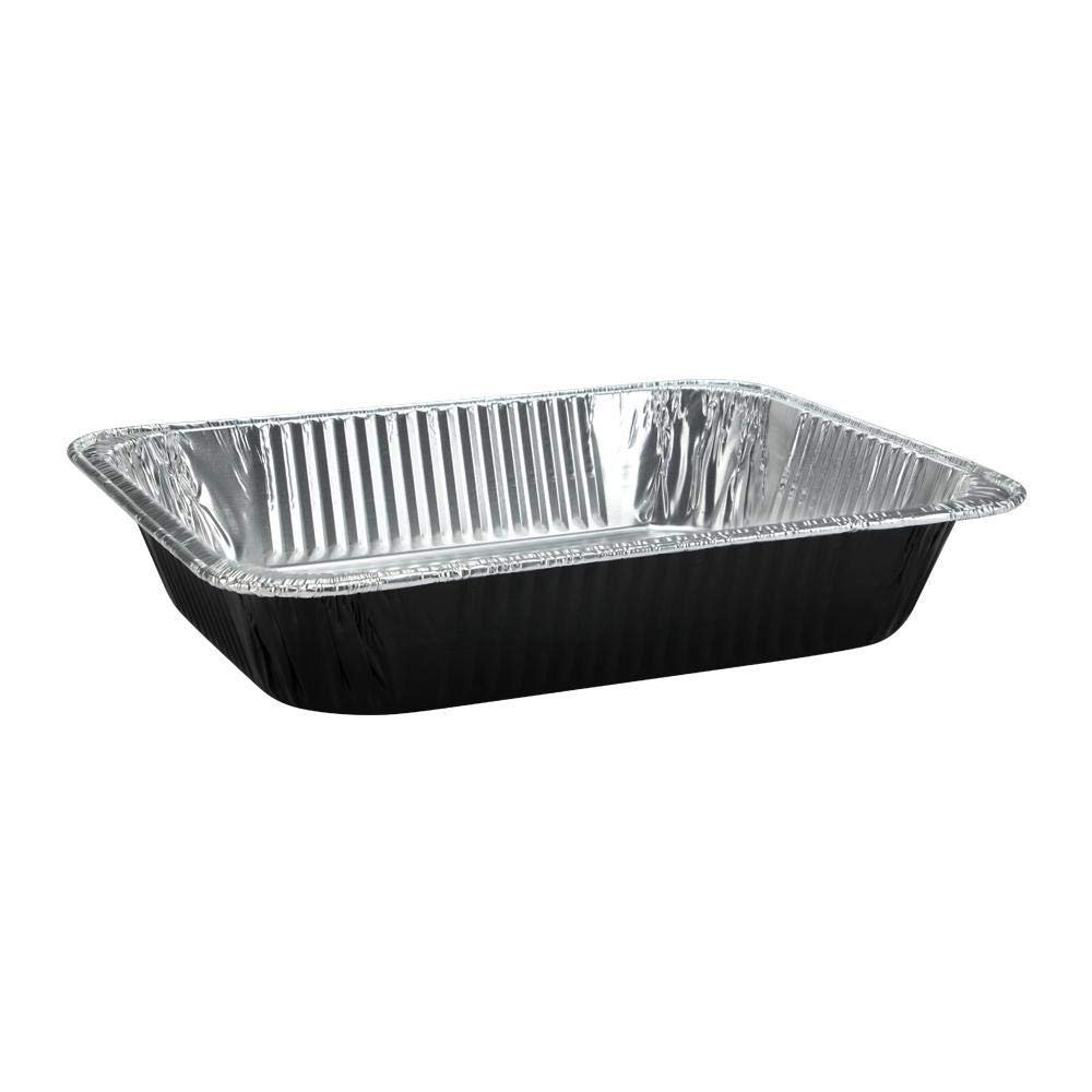 Black Aluminum Pans - Half-Size (1 Pack) - Premium Quality & Easy Cleanup Pans - Perfect for Parties, Catering & Buffet