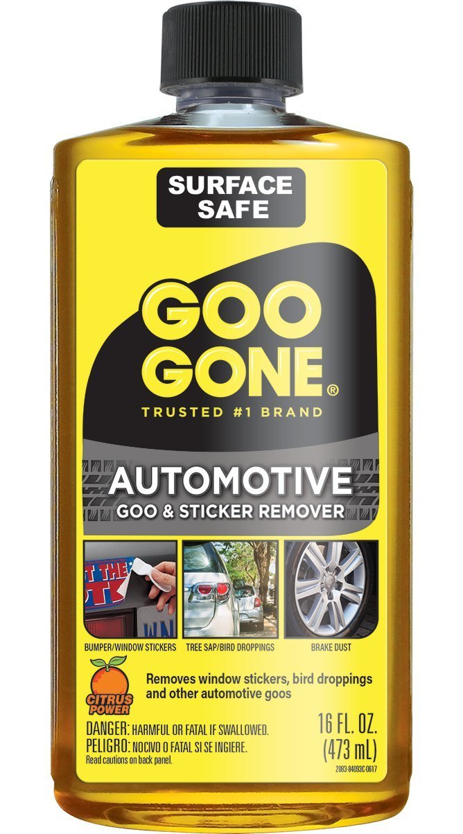 Goo Gone Automotive - Cleans Auto Interiors, Auto Bodies and Rims, Removes Bugs & Stickers - 16 Fl. Oz.