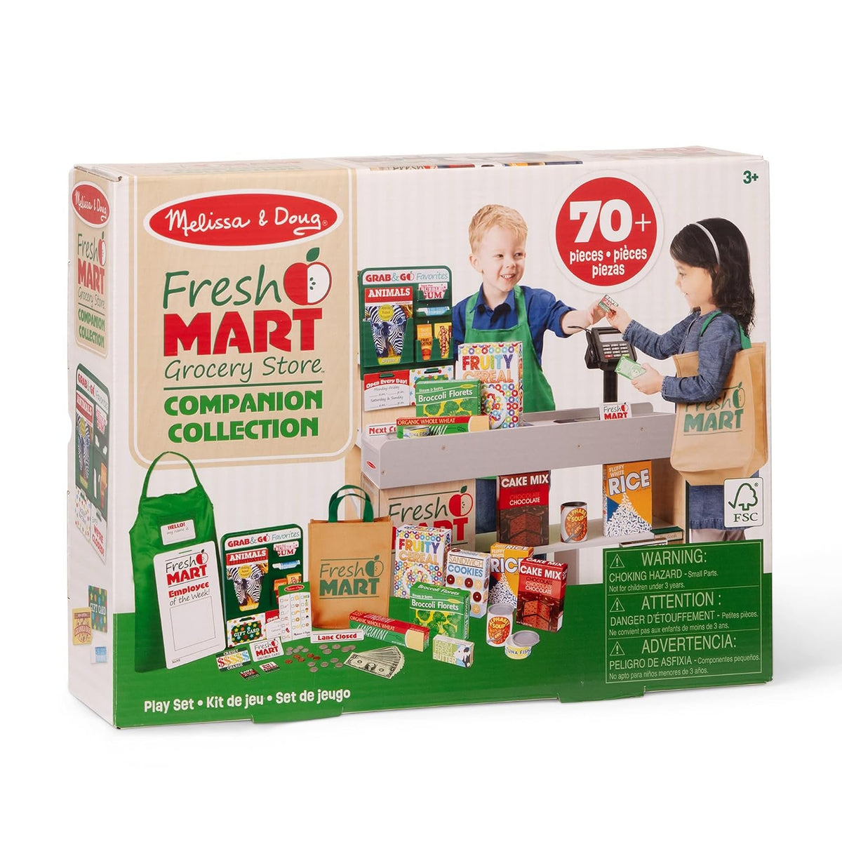 Melissa & Doug Fresh Mart Grocery Store Companion Pretend Play Food Set