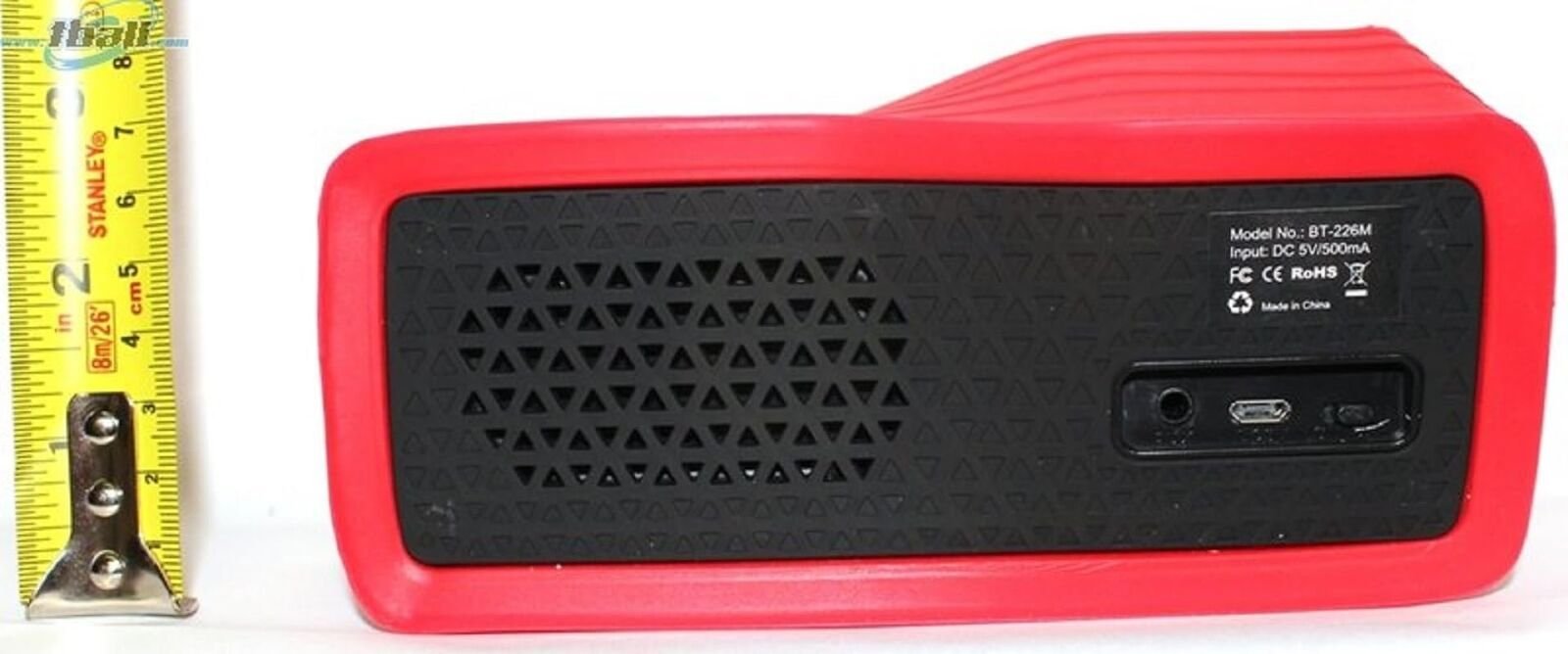Nutek BT226M3 Bluetooth Stereo Speaker with Microphone Mic (Red)