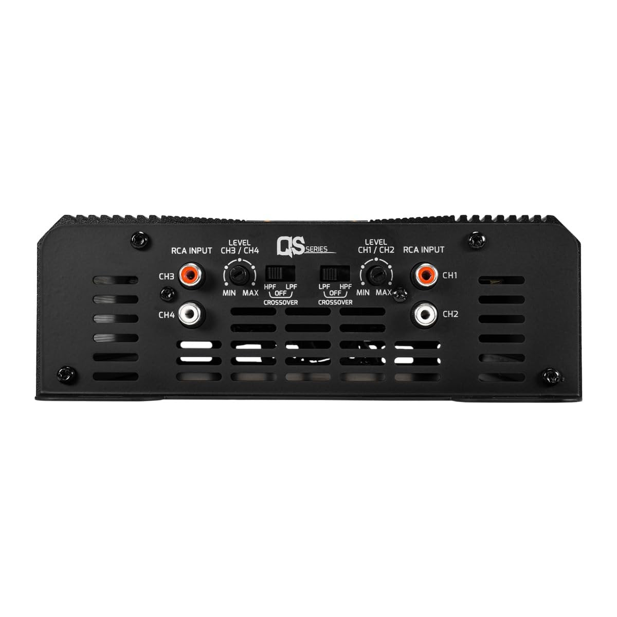 PRV Audio QS800.4 2 Ohm Compact 4 Channel Car Audio Amplifier 4 x 220 Watts RMS at 2 Ohm - 800 Watt Amp High Power Stereo 12 volts Amp Class D Full Range Bridgeable