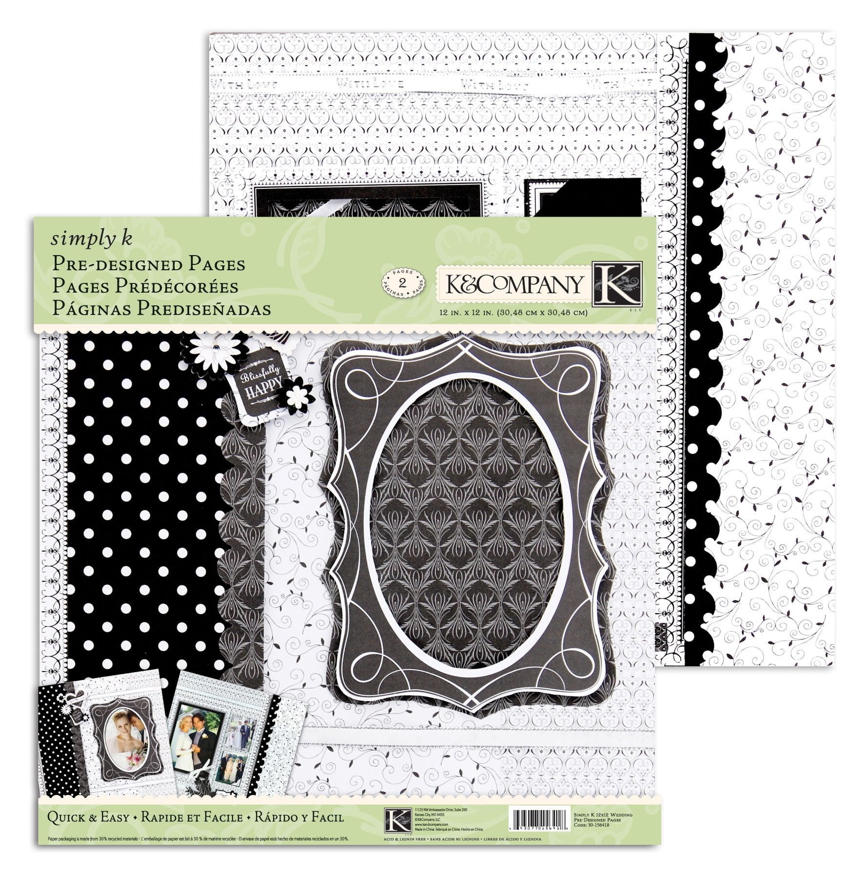 K&Company Simply K Wedding Pre-Designed Pages