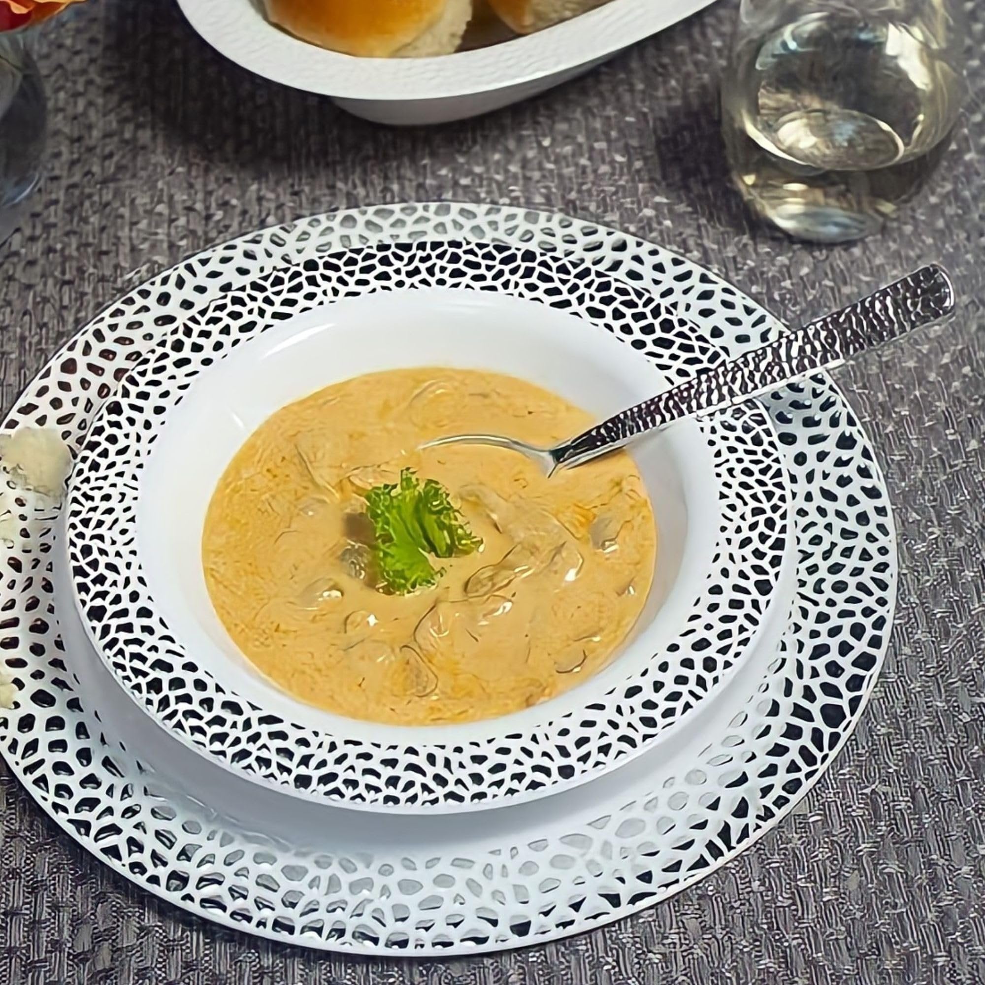 Lillian Collection Plastic Cutlery Combo Box | Silver Pebbled | Pack of 24