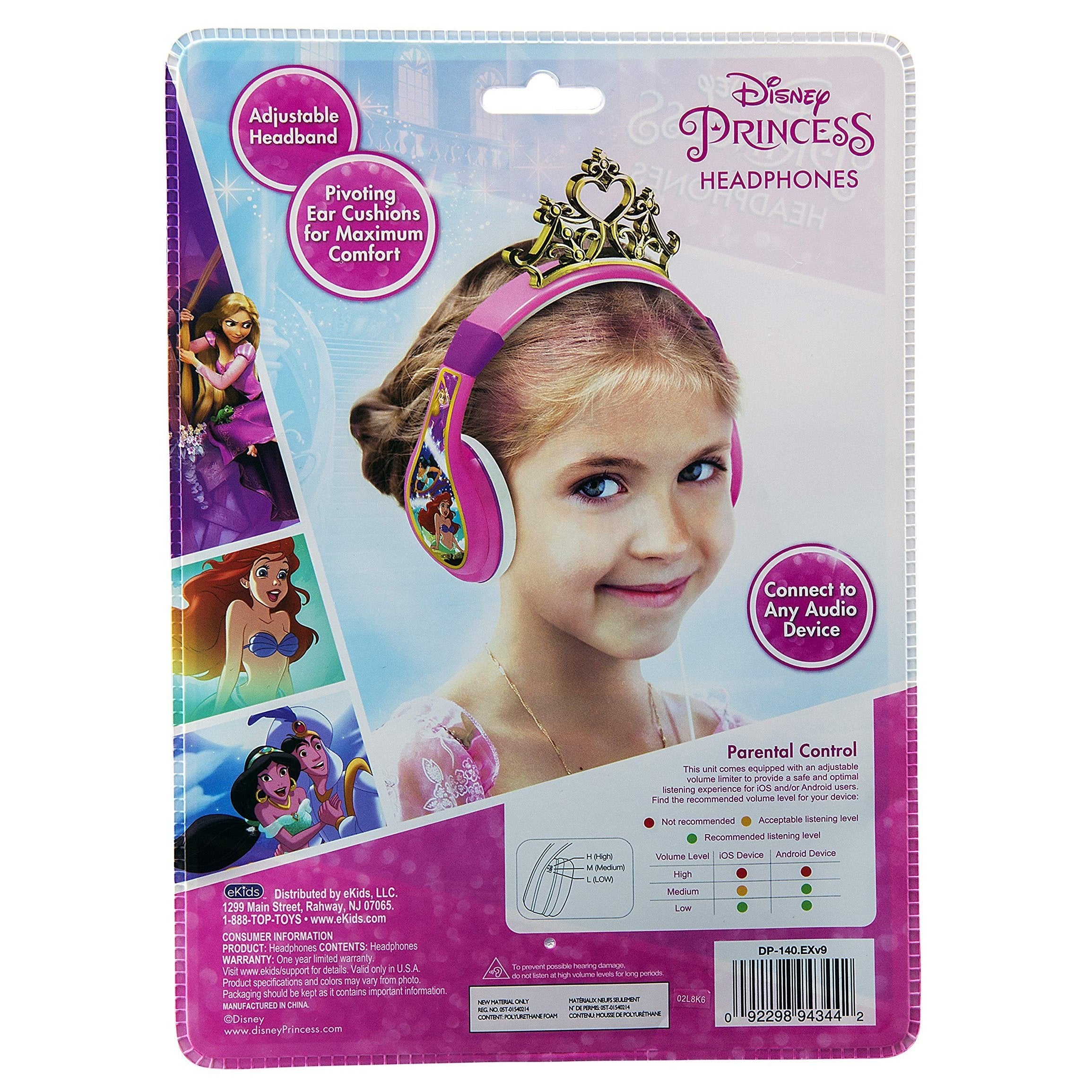 Kids Headphones for Kids Disney Aladdin Adjustable Stereo Tangle-Free 3.5mm Jack