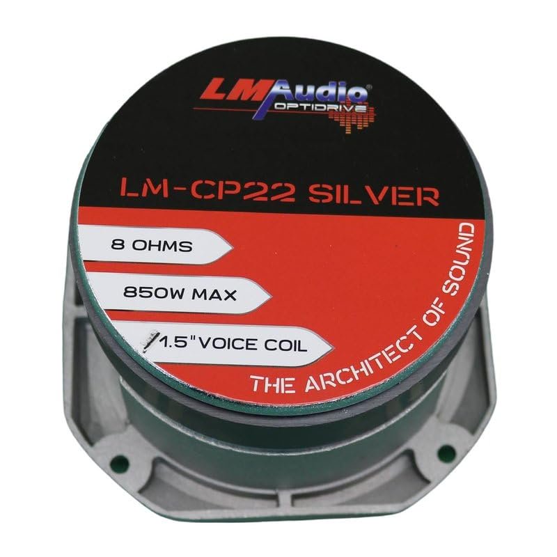 Luna Morena LM-CP22S Bullet Super Tweeter 1.5-in Voice Coil 8-Ohm 850 Watt Max Diecast Aluminum Frame Audio Speaker Silver Reflective