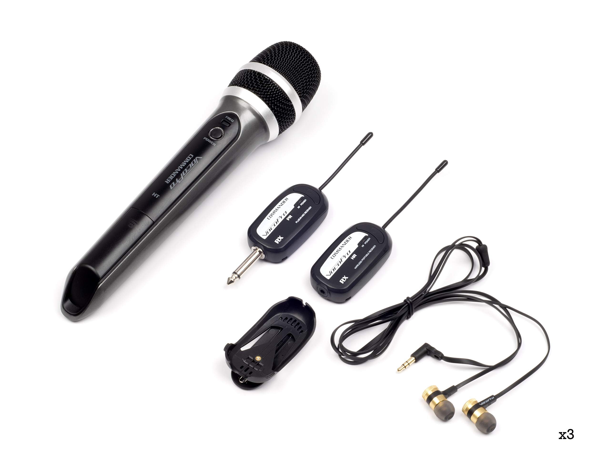 VocoPro SingAndHear-Trio - All-In-One Wireless Microphone/ Wireless In-Ear Receiver System
