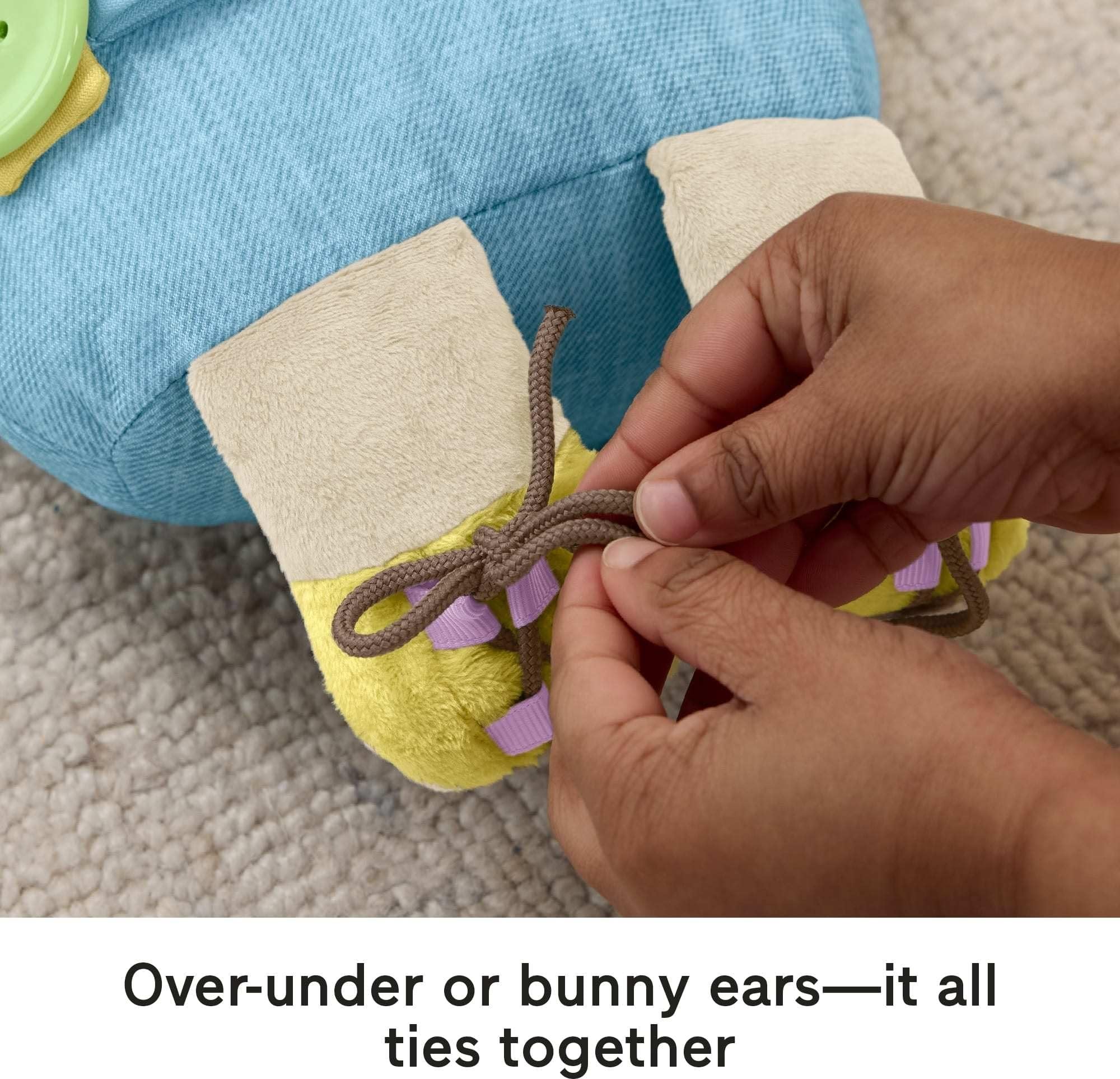 Fisher-Price Toddler Educational Toy Learn to Dress Bunny Plush Animal Activity Doll for Preschool Kids Ages 2+ Years