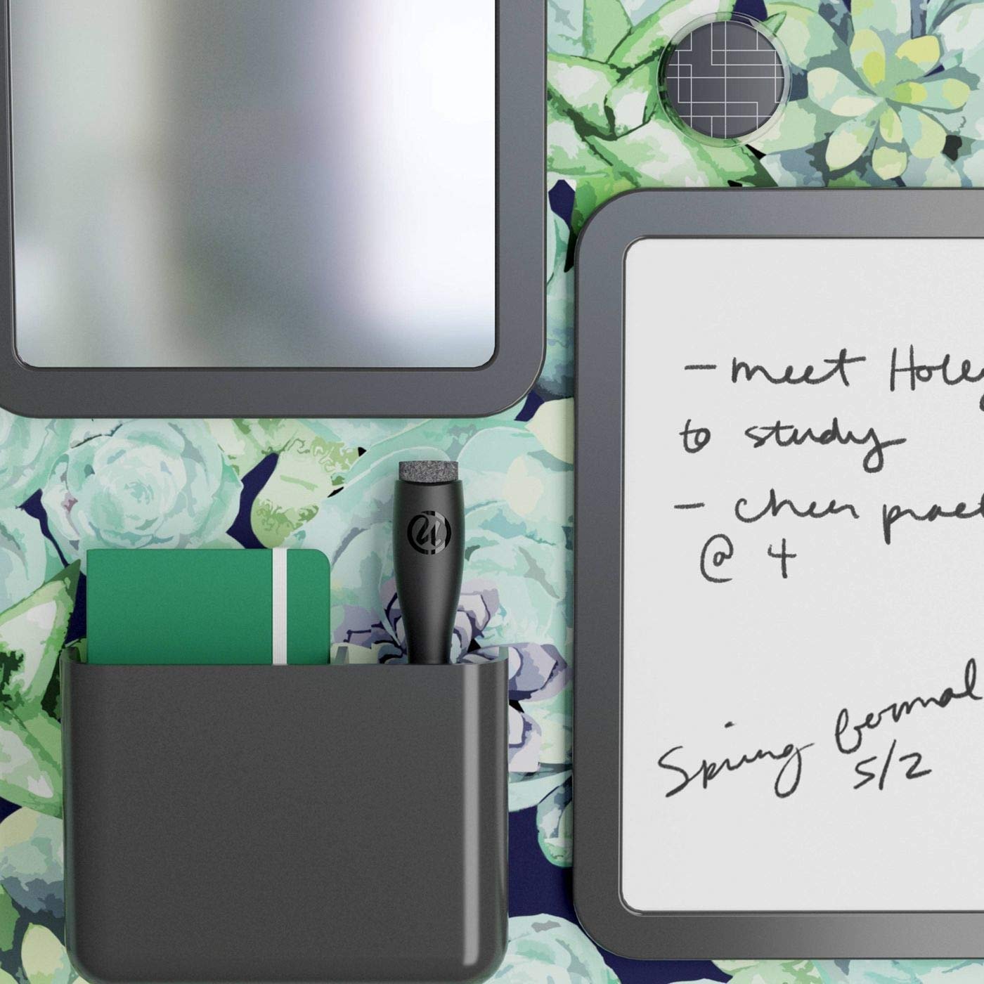 U-Brands Magnetic Locker Accessory Starter Kit - Black