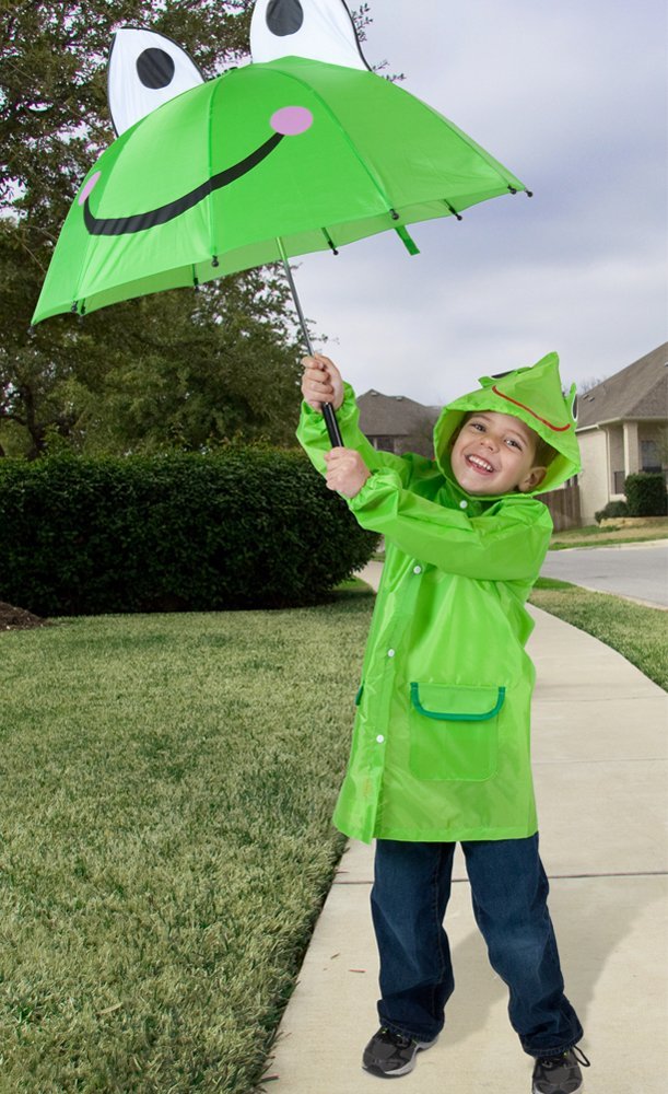Cloudnine Children's Froggy Raincoat, for Ages 5-12 One Size fits All