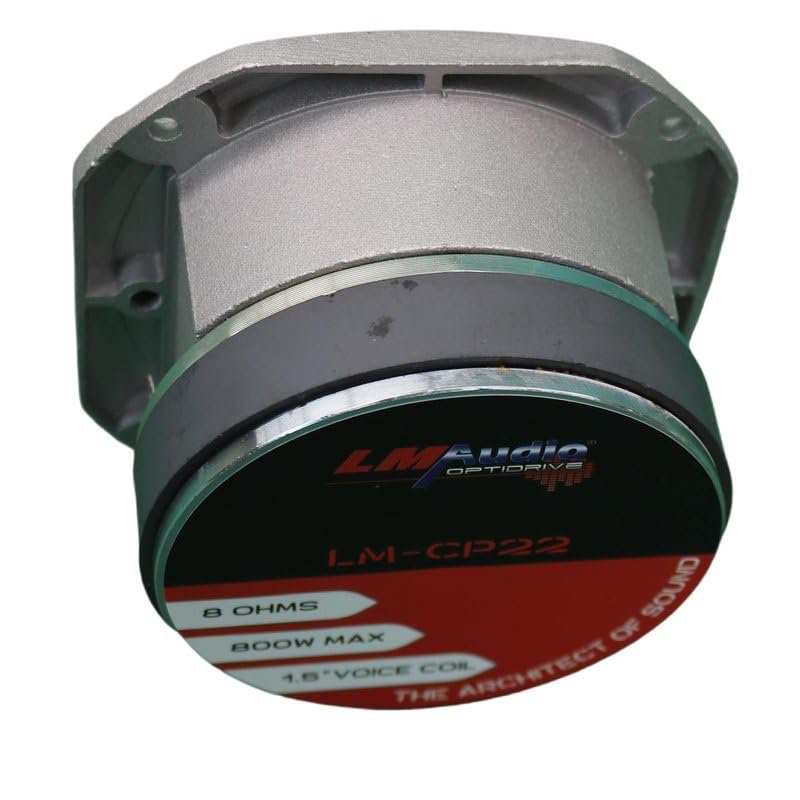 Luna Morena LM-CP22 Bullet Super Tweeter 1.5-in Voice Coil 8-Ohm 850 Watt Max Diecast Aluminum Frame Audio Speaker Silver