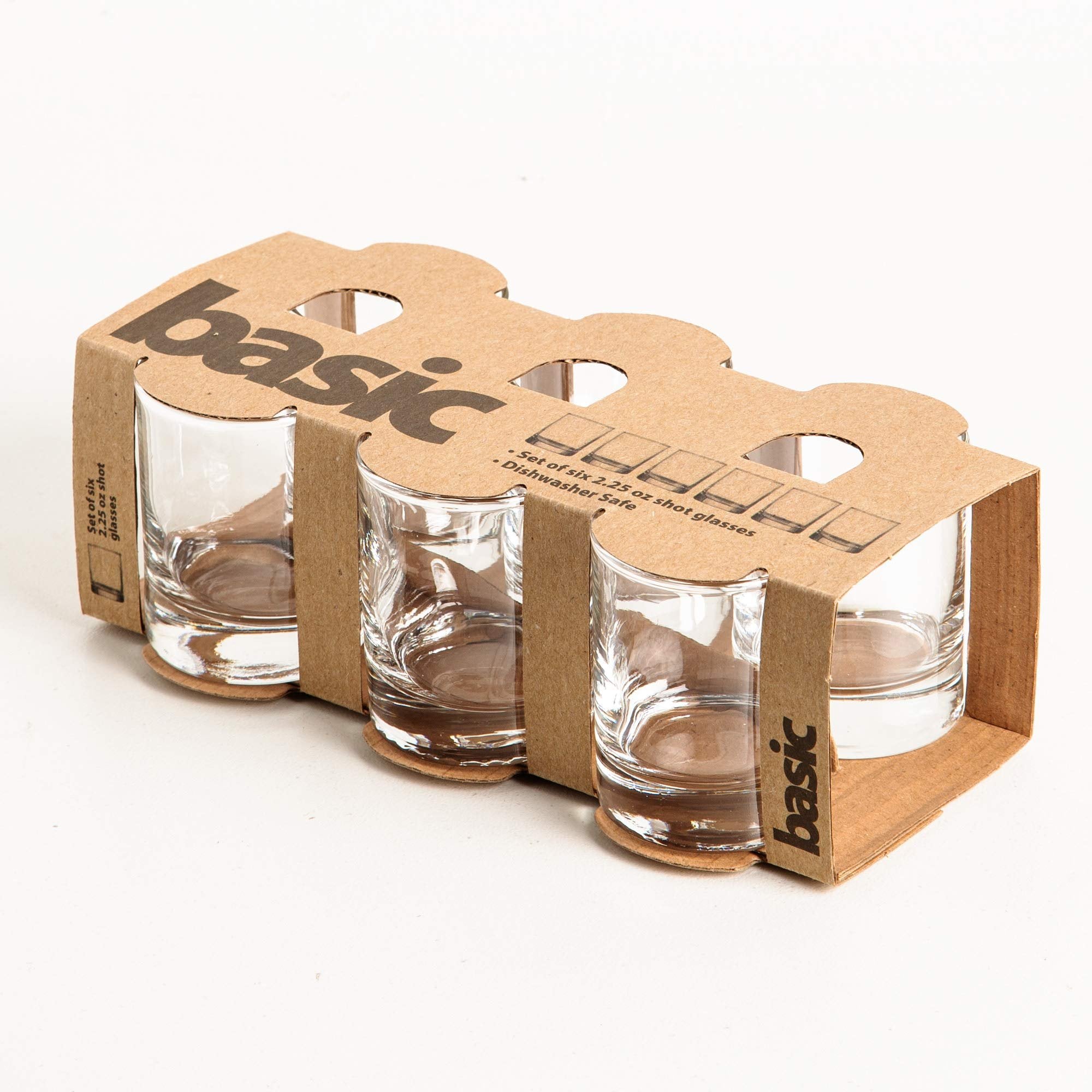 Home Essentials Basic Shot Glass Set of 6, 2.25-Ounce