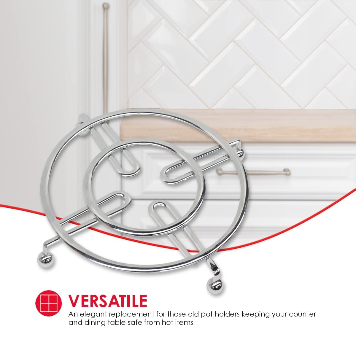 Home Basics Chrome Collection Trivet