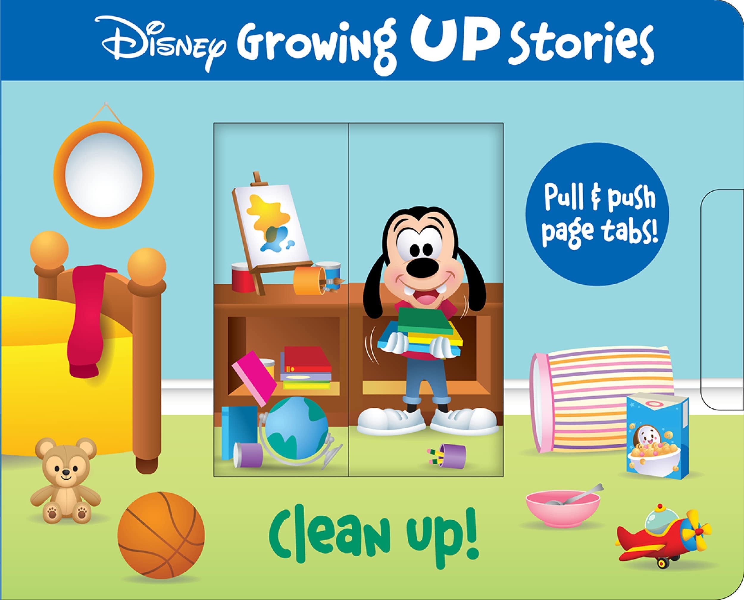 Disney Growing Up Stories - Clean Up! - Pull & Push Page Tabs! - PI Kids