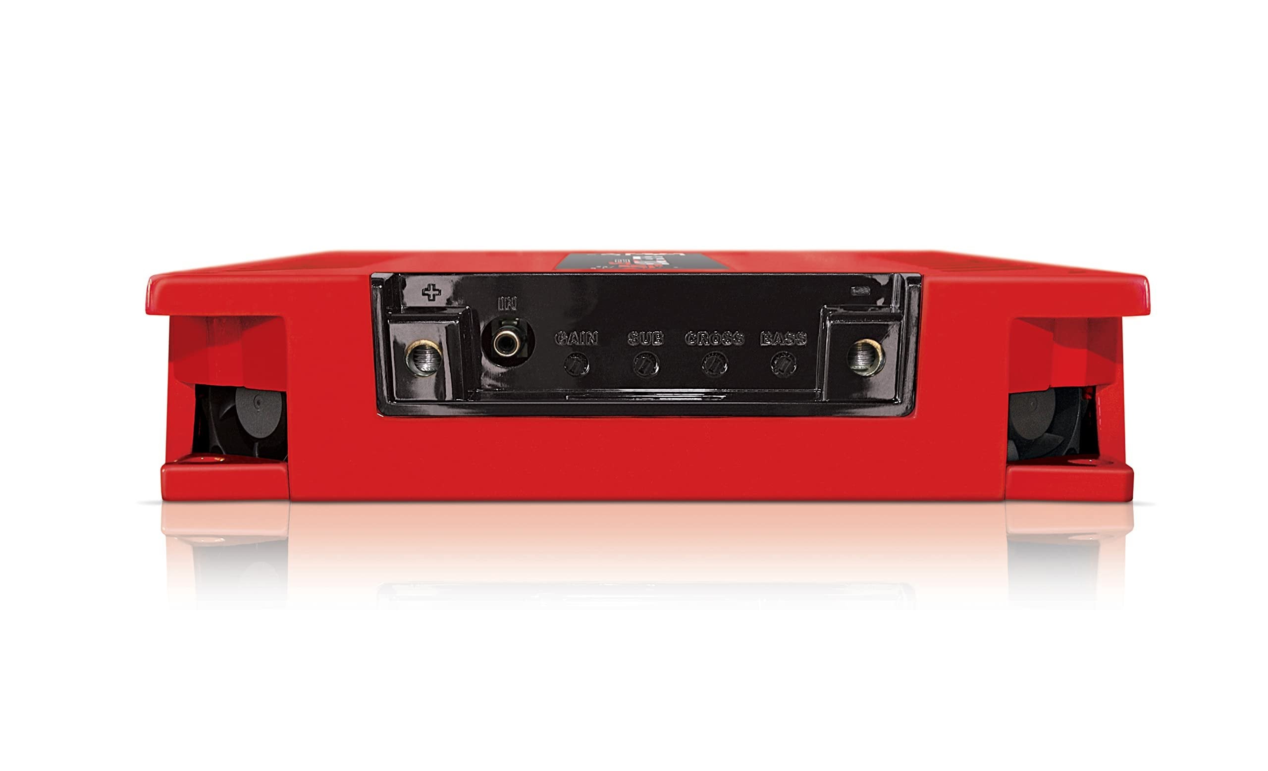 BANDA Electra 1-Ch. Vehicle Audio Bass Amplifier - 3000WRMS D Class High-Powered Mono Bass Amp w/Subsonic & Low Pass Filters Stable @ 1ohm, LED Indicators, Sound Specialization, Red - BANDA 3K1OHMRED