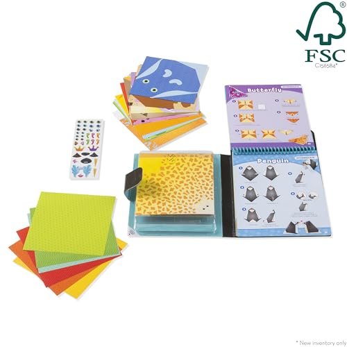 Melissa & Doug On the Go Origami Animals Craft Activity Set - 38 Stickers, 40 Origami Papers - Travel Activity, Arts And Crafts, kids for Ages 5+