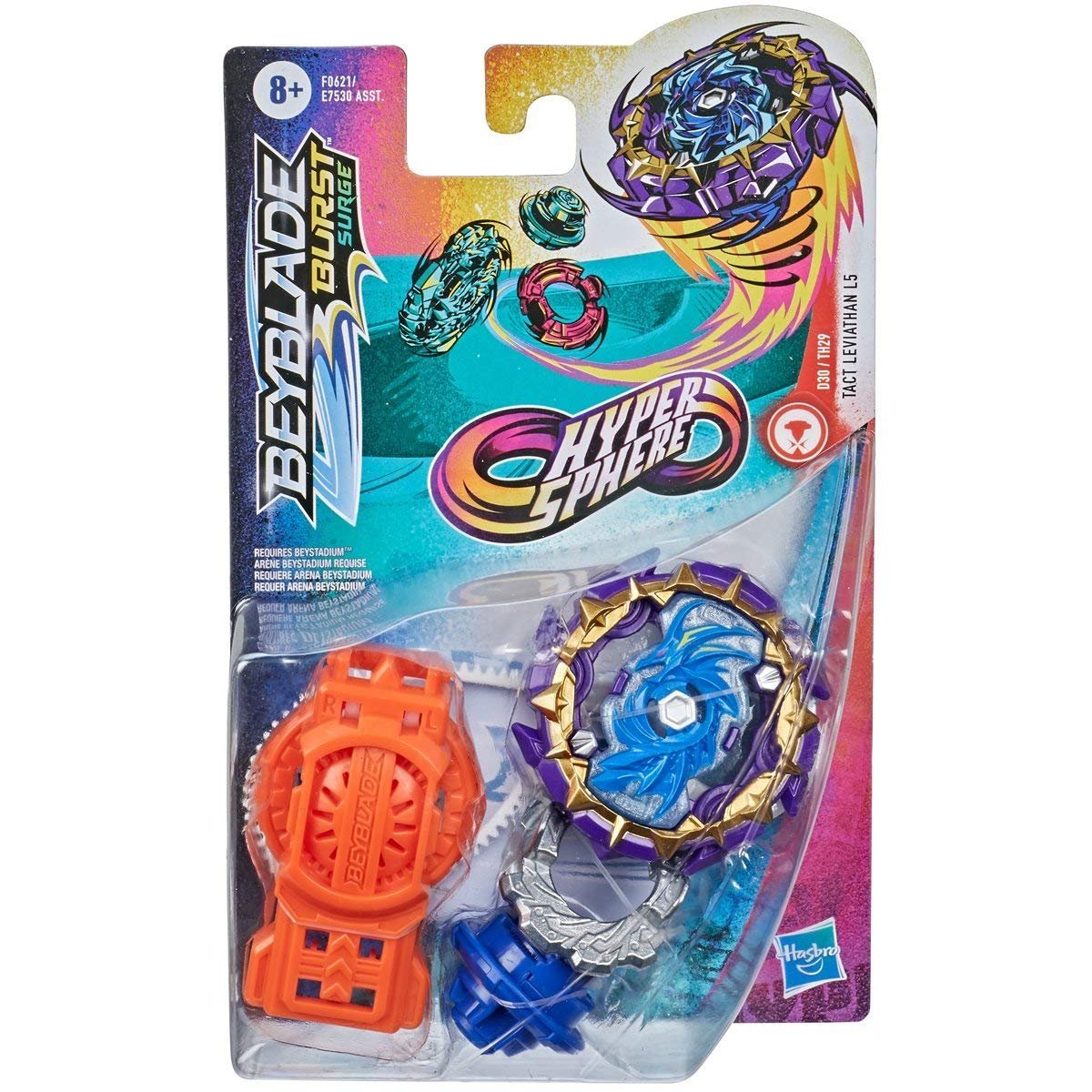 Beyblade Burst Rise Hypersphere Tact Leviathan L5 Starter Pack - Balance Type Battling Game Top and Launcher, Toys Ages 8 and Up