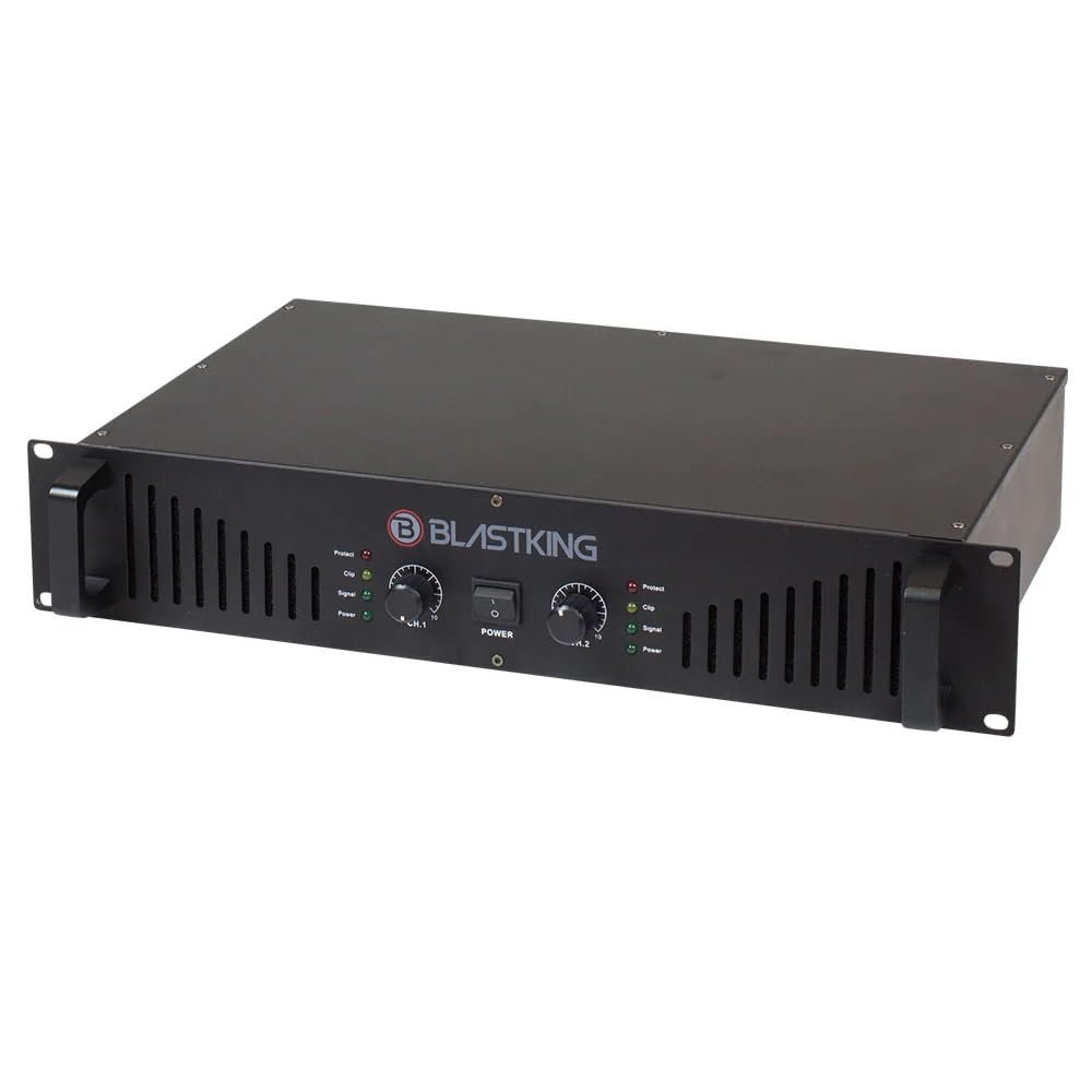 Blastking DP2000 Club Series Power Amplifier 250 Watt 2 Channel Reliable Versatile Pro Audio Equipment Self Protection Mode Against Overload