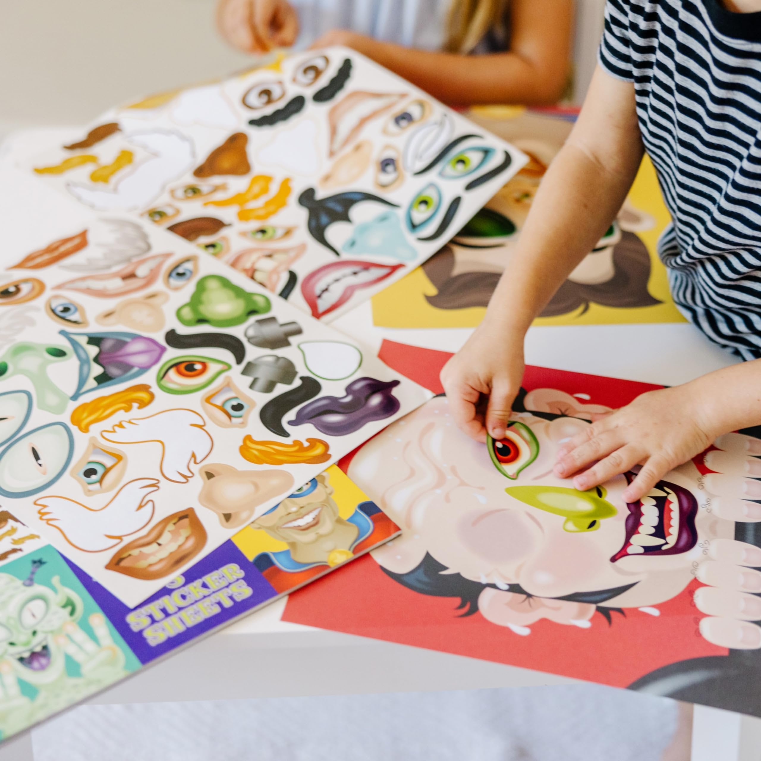 Melissa & Doug Make-a-Face Sticker Pad - Crazy Characters, 20 Faces, 5 Sticker Sheets