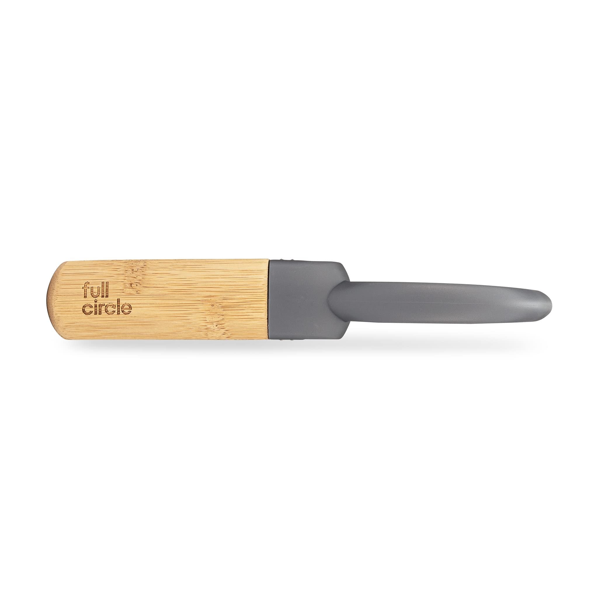 Full Circle Peel Good Collection Straight Peeler – Bamboo and Stainless Steel Fruit and Vegetable Peeler – Removable Swivel Head - Kitchen Tool for Carrots, Apples, Potatoes and More