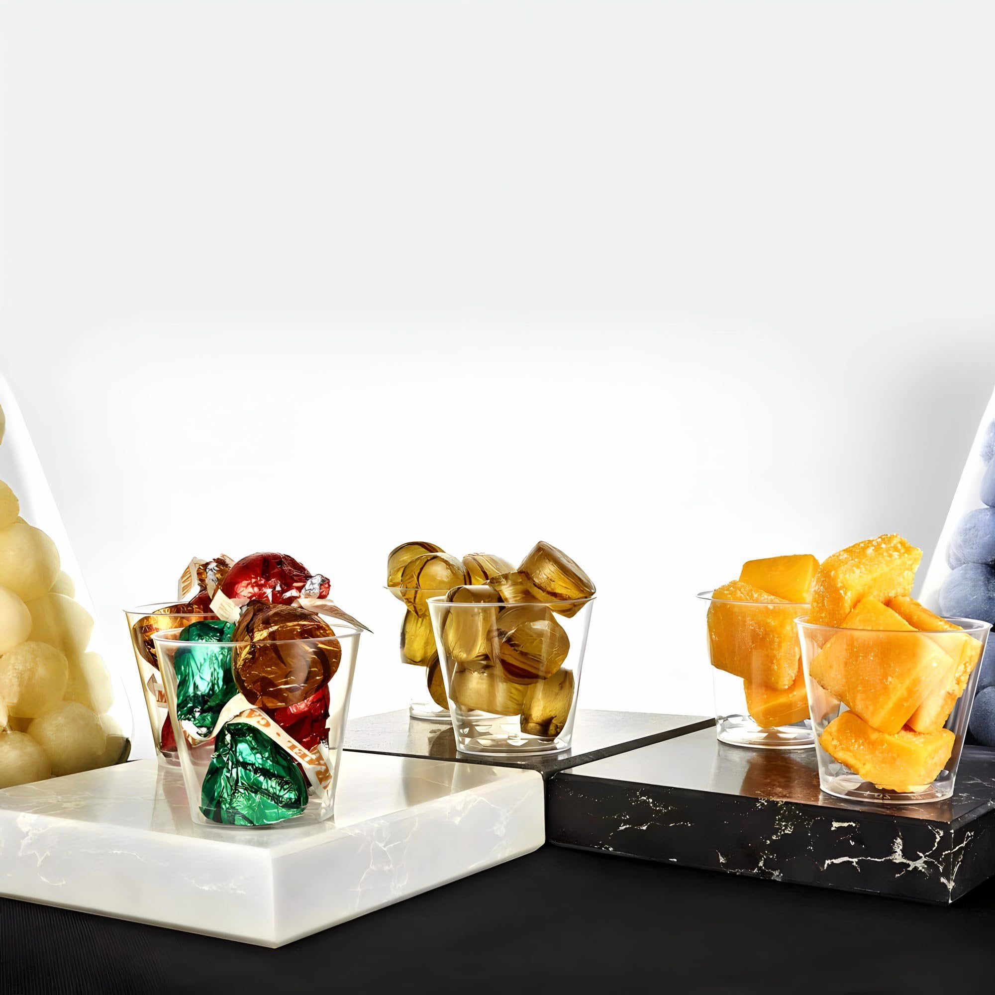 Clear Deluxe Plastic Tumbler - 1oz (Pack Of 50) - Premium Disposable Party Cups - Perfect For Events & Celebrations