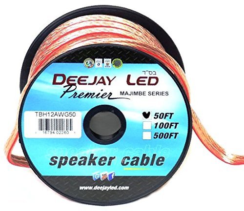 DEEJAY LED TBH12AWG50 12Ga 50'Speaker Wire Spool