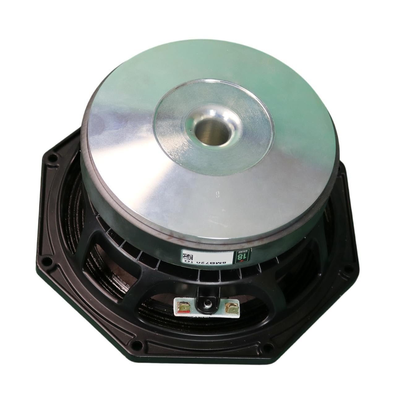 18 Sound 8MB720-8 8 inch Woofer Midbass Driver High Power Octragon Shape 250 Wrms 500 Watt Peak 8 Ohm Weather Protected Cone 2" Voice Coil