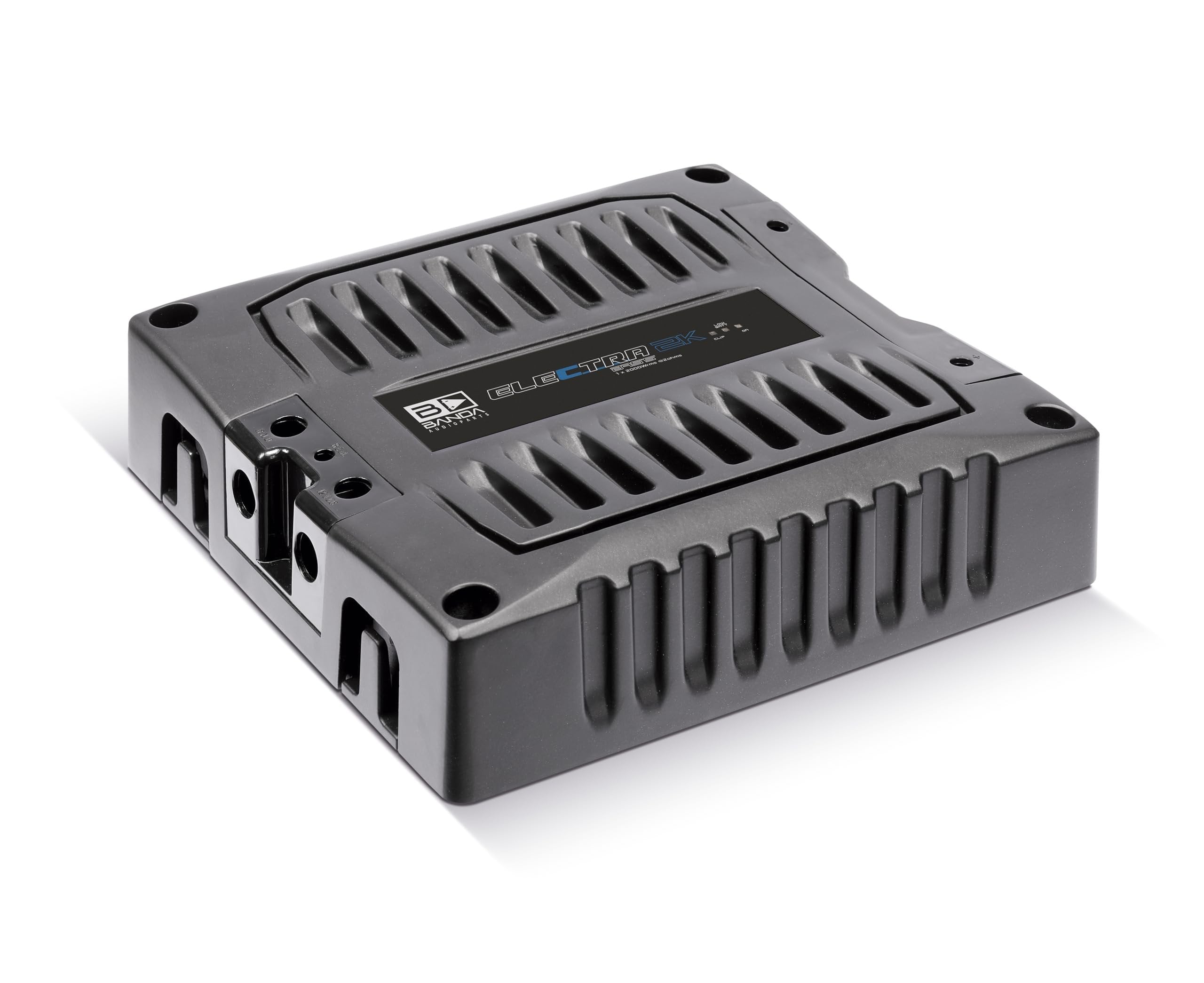 Banda 1-Channel Vehicle Audio Bass Amplifier - High-Powered Mono Bass Amplifier w/Subsonic Filter and Low Pass Filter Stable at 2 ohm, LED Indicators, Sound Specialization - 2K2