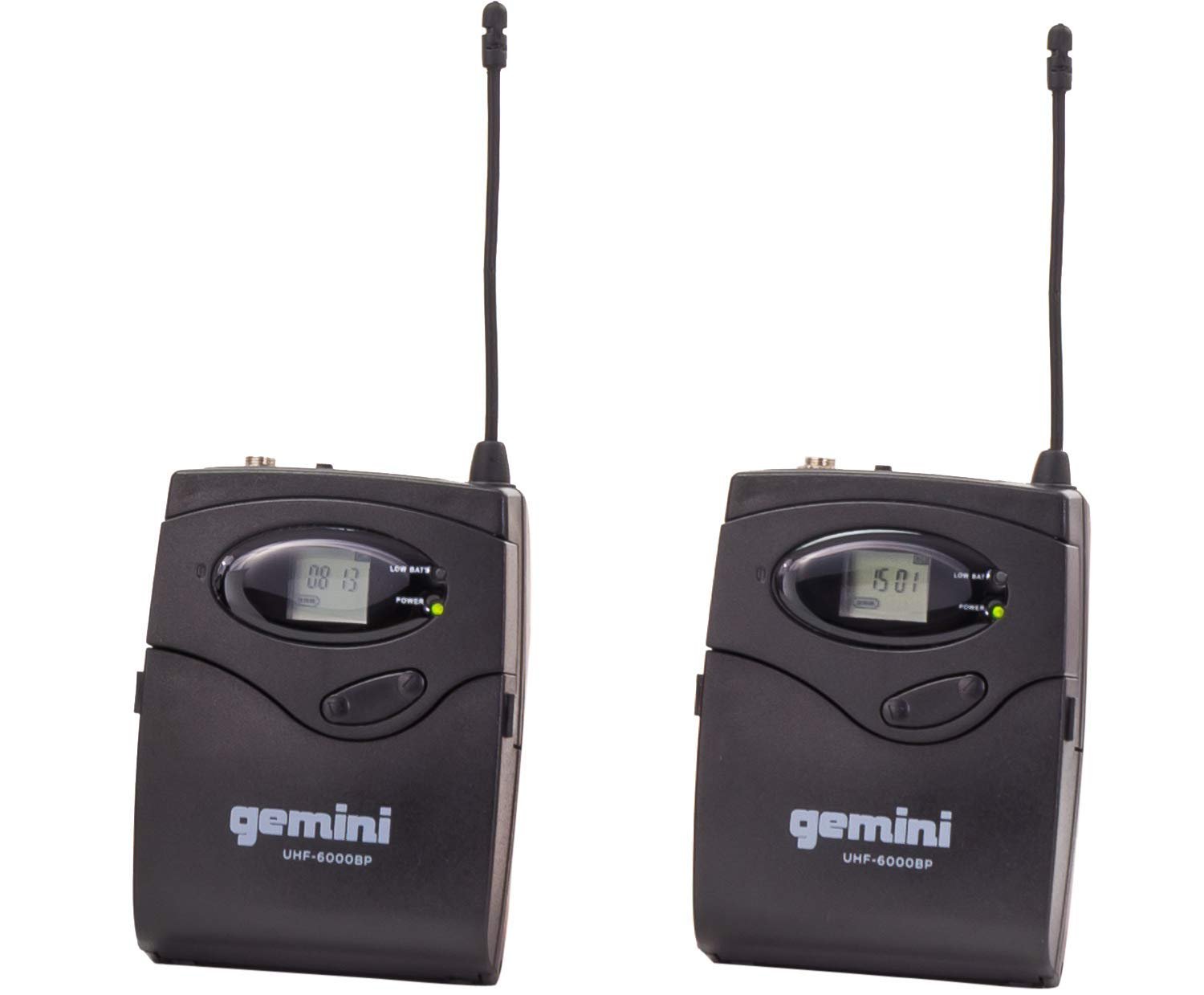 Gemini Sound UHF-6200HL Wireless Mic System – UHF Receiver with 256 Selectable Frequencies, Dual Headset & Lavalier Mics, 240ft Range, LCD Display, Noise-Free Audio for Performers & Instructors