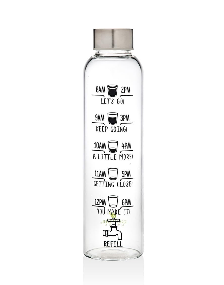 Godinger Clear Water Bottle Workout Motivation